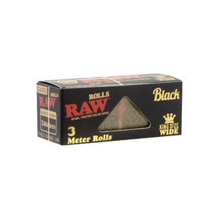 RAW Black Rolls King Size 3m (12 Stk.)