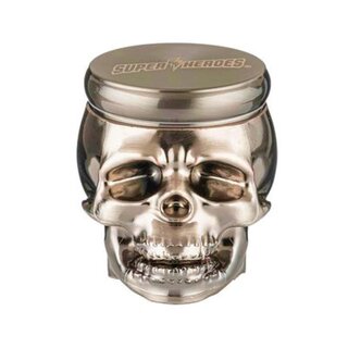 SuperHeroes Grinder Alu 55mm - 4Parts Skull Silver (1 Stk)