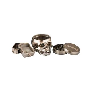 SuperHeroes Grinder Alu 55mm - 4Parts Skull Silver (1 Stk)