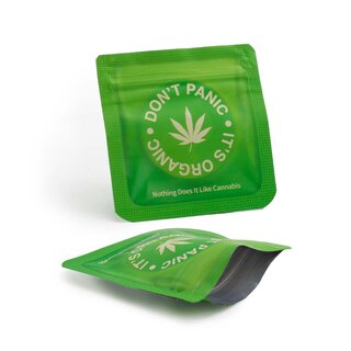 Dont Panic Bag 6.4x6.4cm - Green (1 x 10Stk)