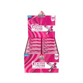 GIZEH ActiveFilter 6mm - Pink (10 x 34Stk)