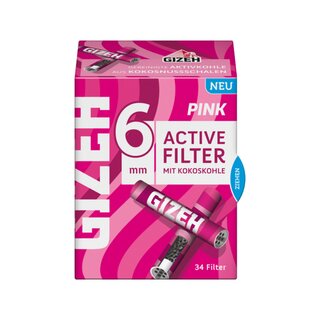 GIZEH ActiveFilter 6mm - Pink (10 x 34Stk)