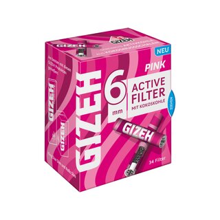 GIZEH ActiveFilter 6mm - Pink (10 x 34Stk)