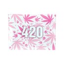 Glass Rolling Tray - 420 Pink (16cm x 12cm)