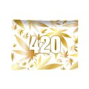 Glass Rolling Tray - 420 Gold (16cm x 12cm)