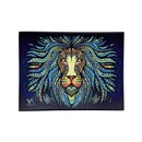 Glass Rolling Tray - Tribal Lion (16cm x 12cm)