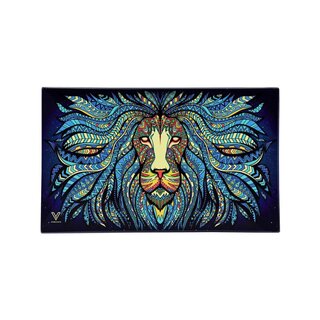 Glass Rolling Tray - Tribal Lion (26cm x 16cm)