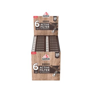 GIZEH ActiveFilter 6mm - Brown (20 x 10Stk)