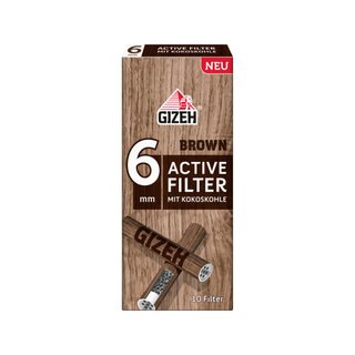 GIZEH ActiveFilter 6mm - Brown (20 x 10Stk)