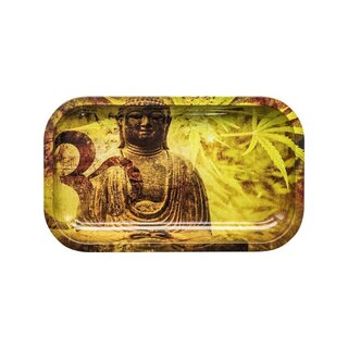 RollingTray Metal 27cm x 16cm - Buddha Hemp Leaf (1 Stk)