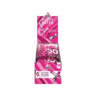 GIZEH Pink Active Filter 6mm (10 x 50 Stk.)