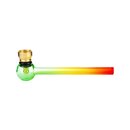 Dreamliner Pipe Glass 12cm - Gr�n/Rot (1 Stk)