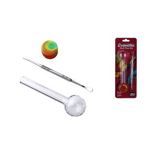�lpfeife und Dabber + Silikonbeh�lter (10.5cm)