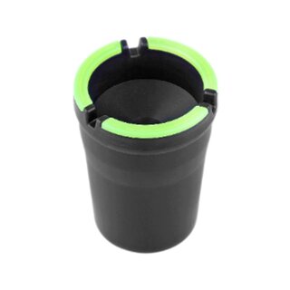 Autoaschenbecher 8cm - Leuchtstreifen Schwarz (1 Stk)