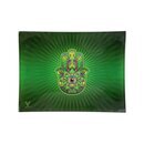 VSyndicate RollingTray Glass 16cm x 12cm - Hamsa Green (1...