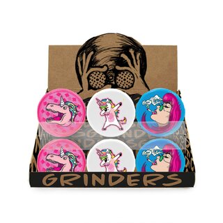 Grinder Plastic 55mm - 2Parts +Tips Pink (1 Stk)