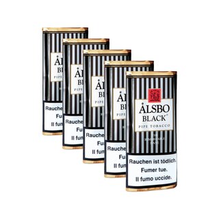 Alsbo PfeifenTabak Beutel - Black (5 x 50g)