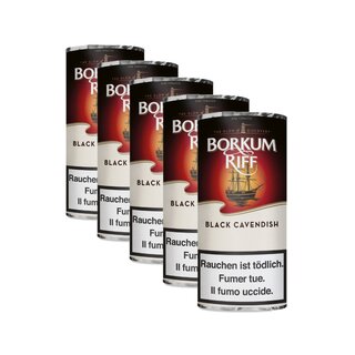 BorkumRiff PfeifenTabak Beutel - Black Cavendish (5 x 42.5g)