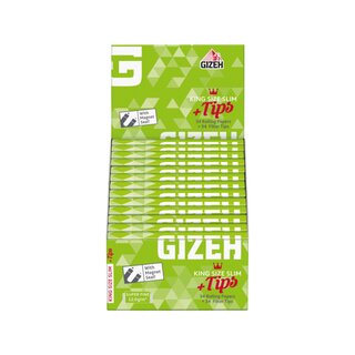 GIZEH KingSize Slim +Tips - SuperFine (26 x 34Stk)