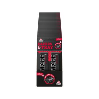 GIZEH KingSize Slim Blisterkarte +Rustschale - Black (2 x 25Stk)