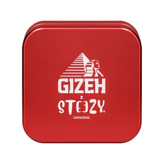 Steezy Grinder Alu 55mm - 2Parts GIZEH x Steezy Red (1 Stk)