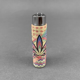 Clipper Feuerzeug Softflame Kork Cover - Mandala Hanfblatt assortiert (1 Stk)