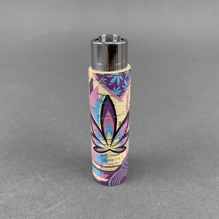 Clipper Feuerzeug Softflame Kork Cover - Mandala Hanfblatt assortiert (1 Stk)