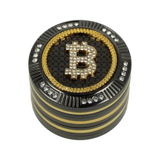 Grinder Alu 50mm - 4Parts Bling Bling Bitcoin (1 Stk)