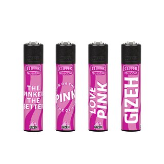 GIZEH Clipper Feuerzeug Softflame - Pink Power (1 x 48Stk)