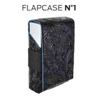 FLAPCASE N1 Flora Pitch Zigarettenbox Ornament Schwarz 80mm