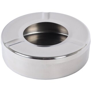Aschenbecher Edelstahl 12cm - Chrom (1 Stk)