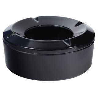 Windaschenbecher PVC 10cm - Schwarz (1 Stk)