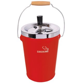 Drehaschenbecher Metall 13.5cm - Smoking XXL Rot (1 Stk)