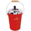 Drehaschenbecher Metall 13.5cm - Smoking XXL Rot (1 Stk)