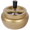 Drehaschenbecher Metall 13cm - Gold (1 Stk)