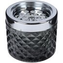 Windaschenbecher Glas 9cm - Windy Schwarz Transparent (1...