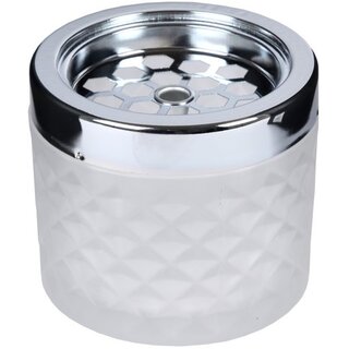 Windaschenbecher Glas 9cm - Windy Frosted Weiss (1 Stk)