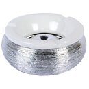 Windaschenbecher Keramik 15cm - Struktur Silber (1 Stk)