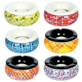 Windaschenbecher Keramik 15cm - Tiles (1 x 6Stk)
