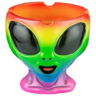 Aschenbecher Eckig 9x9cm - Alien Bunt (1 Stk)