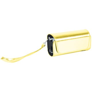 Hlle f. IQOS PVC golden mit Aufhnger