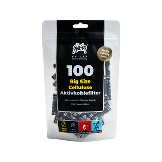 Kailar - Aktivkohlefilter - Big Size 9mm Black (100er Pack)