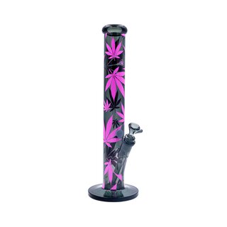 FireFlow & BlackLeaf  - Bong - Leaves Pink (40cm x 5.1cm)