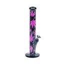 FireFlow & BlackLeaf  - Bong - Leaves Pink (40cm x 5.1cm)