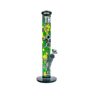FireFlow & BlackLeaf  - Bong - Thc Molecule (40cm x 5.1cm)