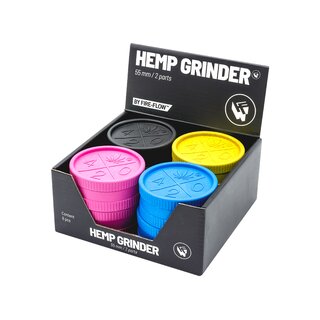 FireFlow - Hemp Grinder 5.5cm 2P - 420 Logo (8 Stk.)