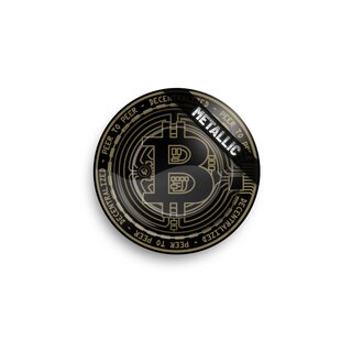 FireFlow - Metal Ashtray - Bitcoin metallic - 14cm (6 Stk.)