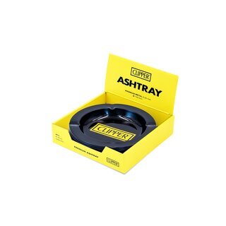 FireFlow Aschenbecher Metall 14cm - Clipper Logo Black (1 x 6Stk)