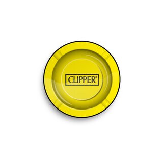 FireFlow Aschenbecher Metall 14cm - Clipper Logo Yellow (1 x 6Stk)