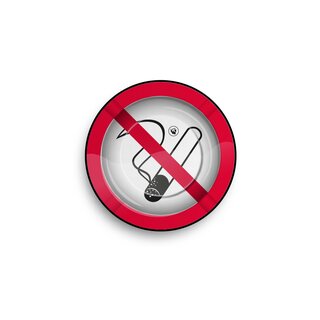 FireFlow - Metal Ashtray - Rauchen Verboten - 14cm (6 Stk.)